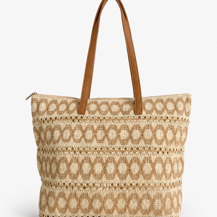 Straw Tote Beige Bag-05