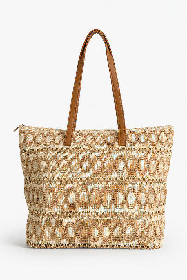 Straw Tote Beige Bag-05