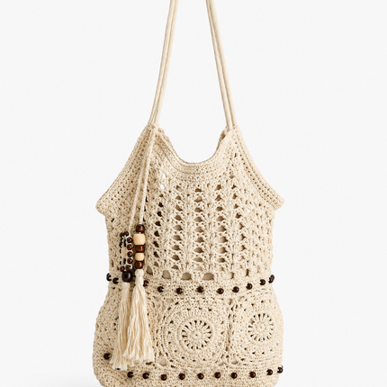 Crochet Off-White Bag-16
