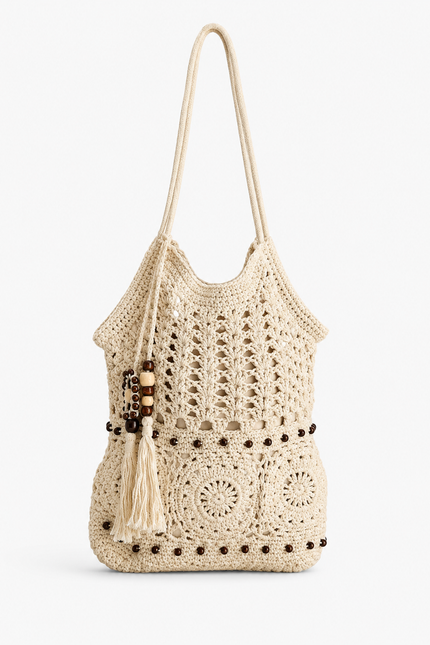 Crochet Off-White Bag-16