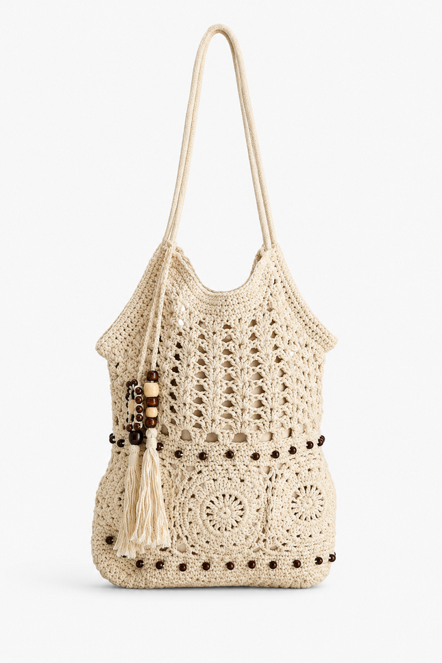 Crochet Off-White Bag-16