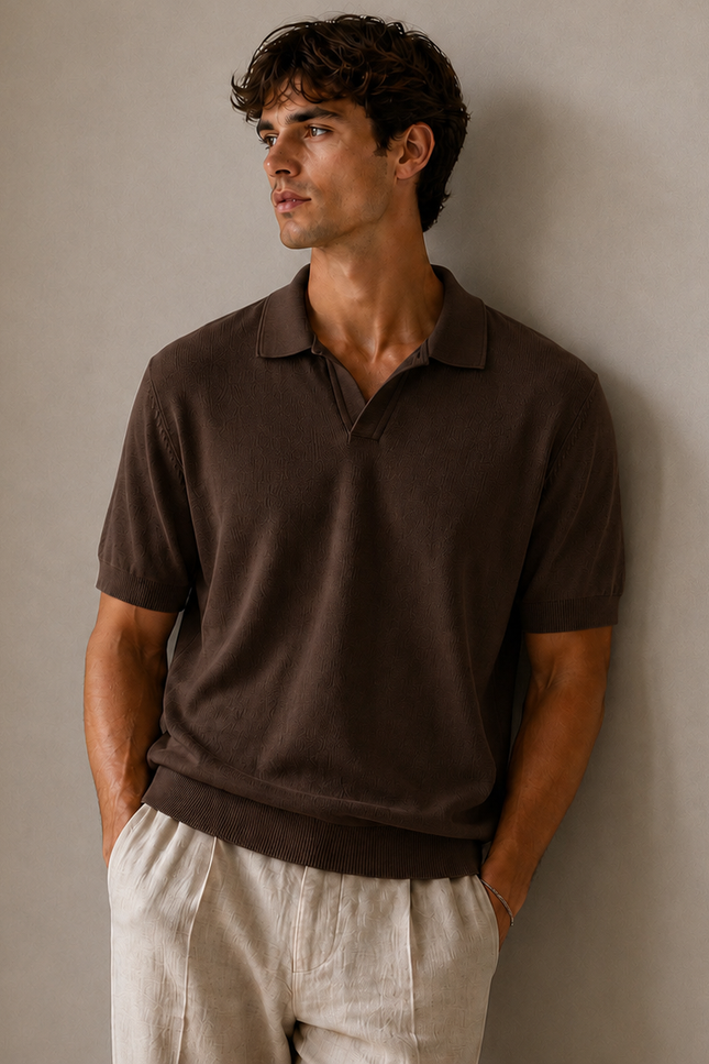 Swiss knitted Brown Polo