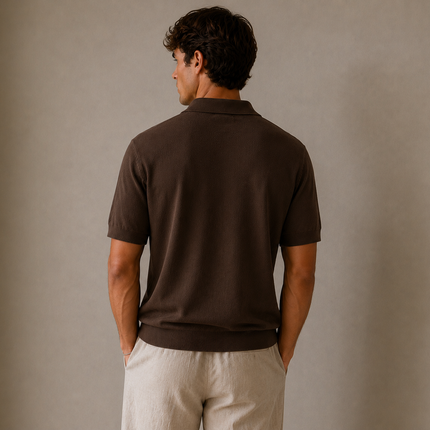 Swiss knitted Brown Polo