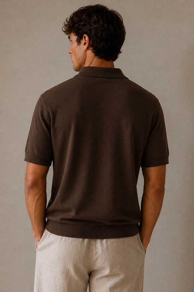 Swiss knitted Brown Polo