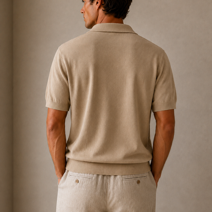 Swiss Zipper Beige Polo