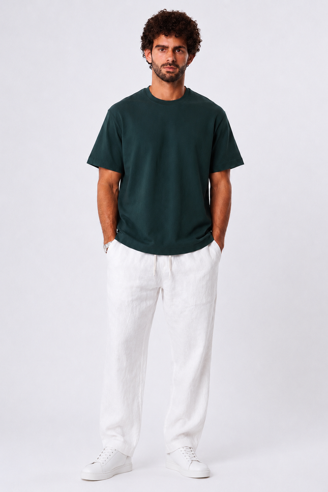 Relaxed Emerald Green Cotton T-shirt