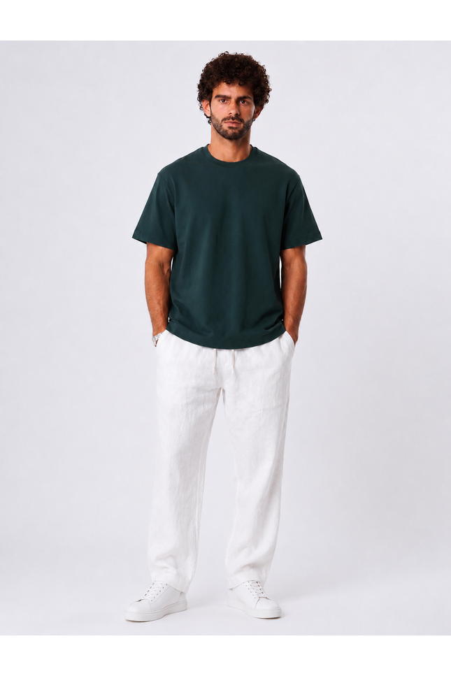 Relaxed Emerald Green Cotton T-shirt