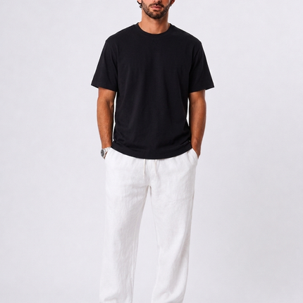 Relaxed Black Cotton T-shirt