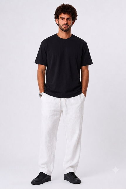 Relaxed Black Cotton T-shirt