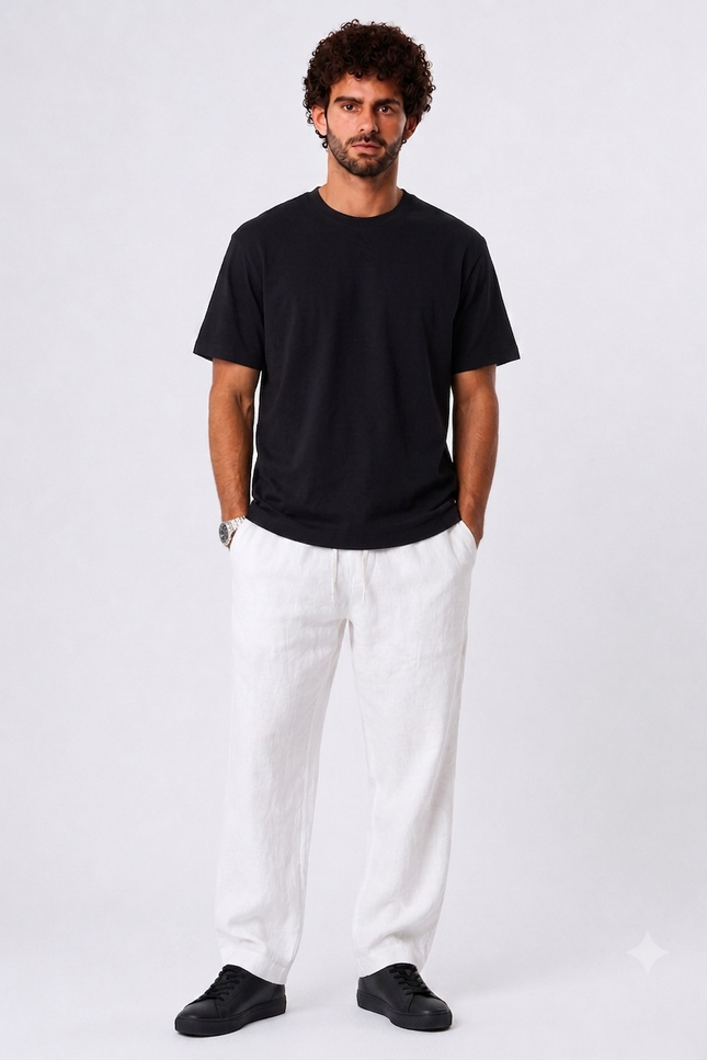 Relaxed Black Cotton T-shirt