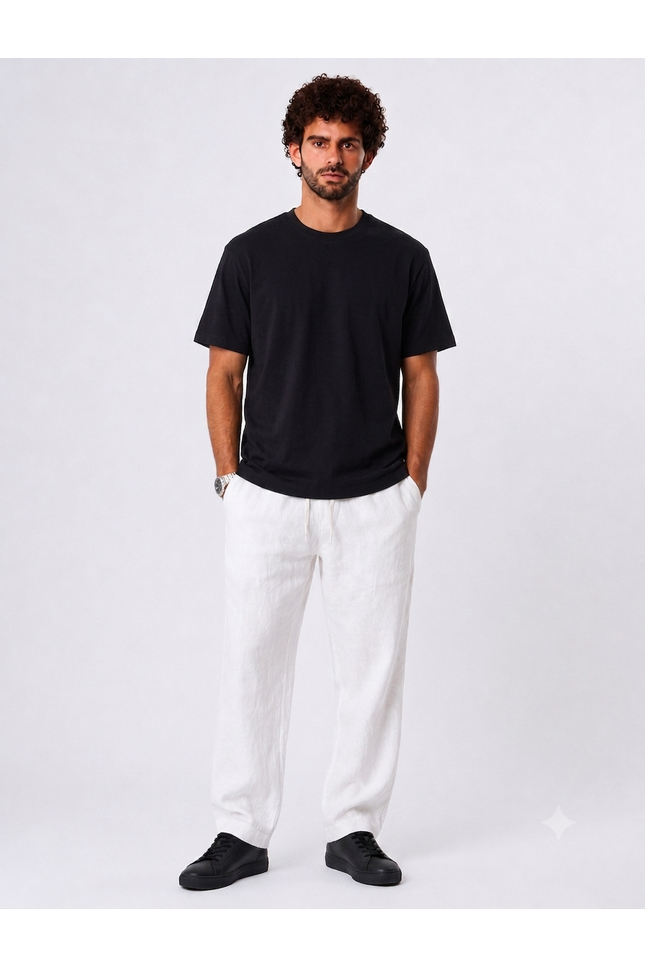 Relaxed Black Cotton T-shirt