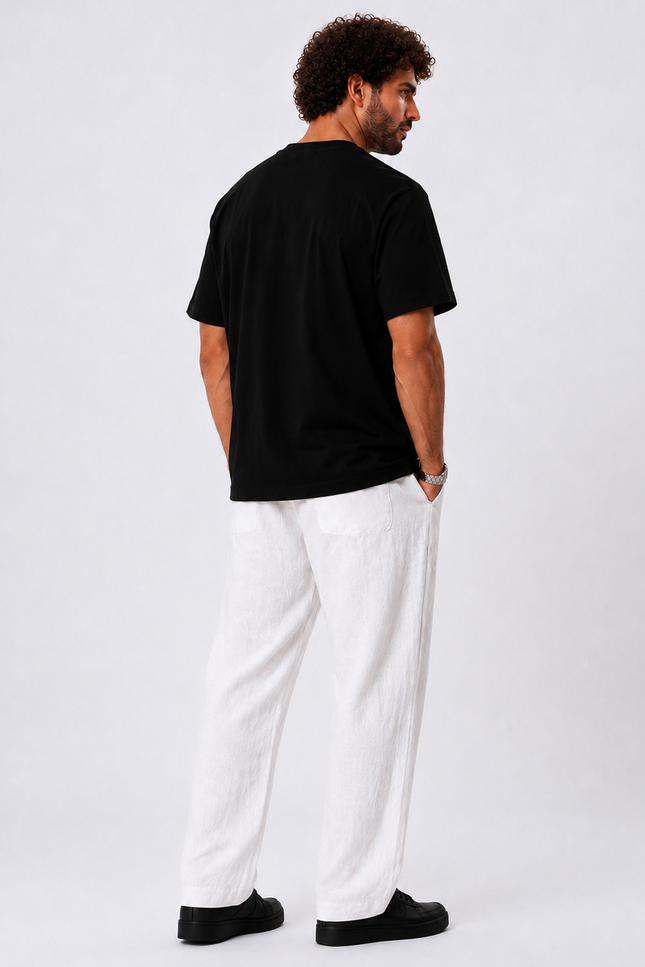 Relaxed Black Cotton T-shirt