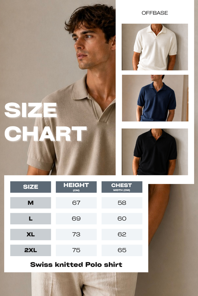 Swiss Knitted SkyBlue Polo