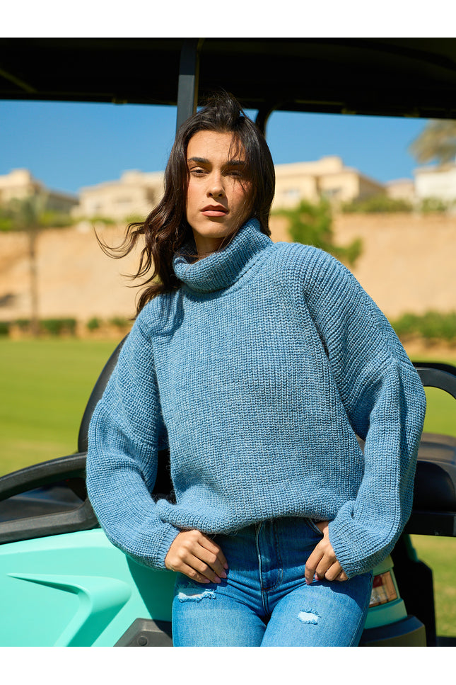 Comfy Turtle Neck Light Indigo