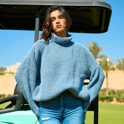 Comfy Turtle Neck Light Indigo