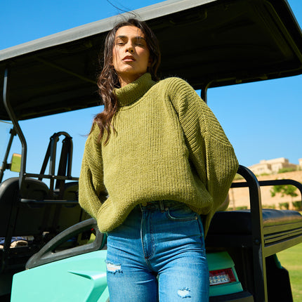 Comfy Turtle Neck Olive Green