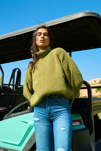 Comfy Turtle Neck Olive Green