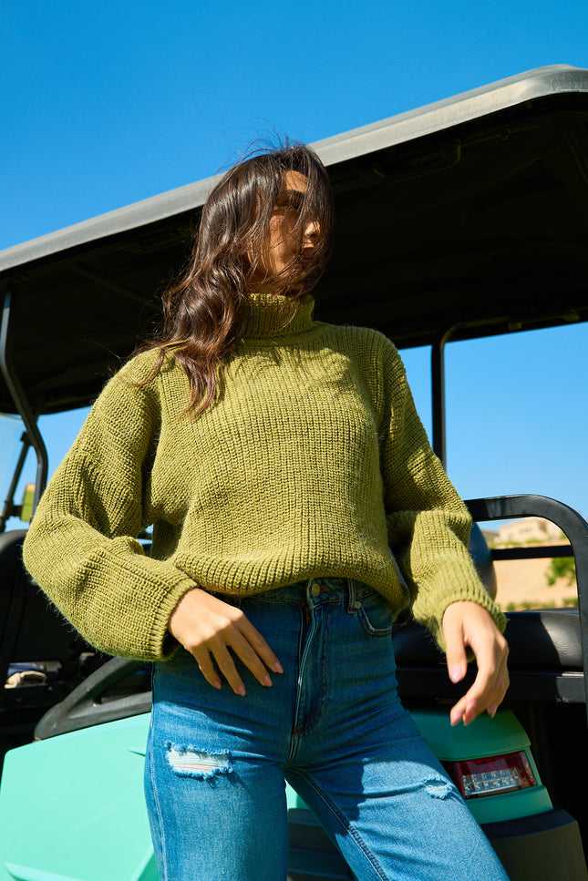Comfy Turtle Neck Olive Green