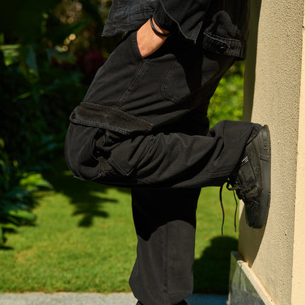 Black Cargo Jeans