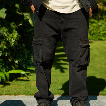 Black Cargo Jeans