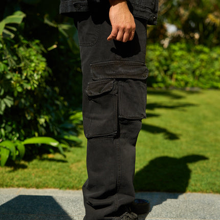 Black Cargo Jeans