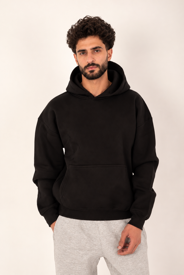 Black Oversize Fit Hoodie