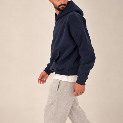 Navy Boxy Fit Hoodie
