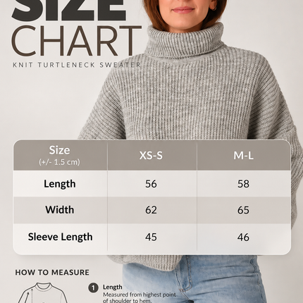 Comfy Turtle Neck Charcoal Black