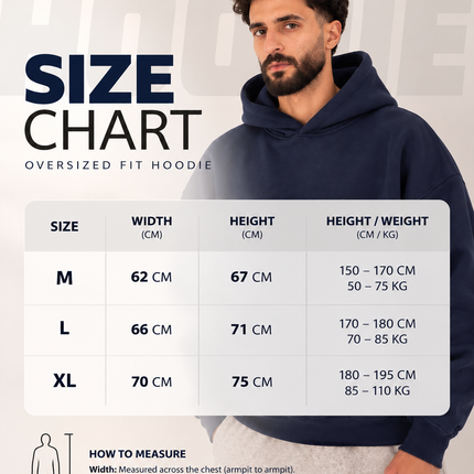 Navy Oversize Fit Hoodie