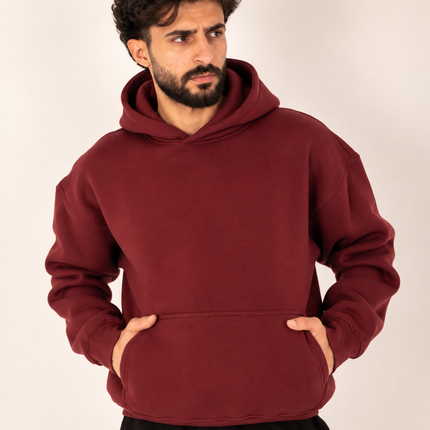 Burgundy Oversize Fit Hoodie