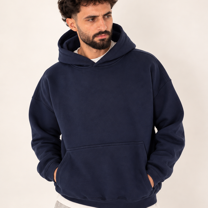 Navy Boxy Fit Hoodie