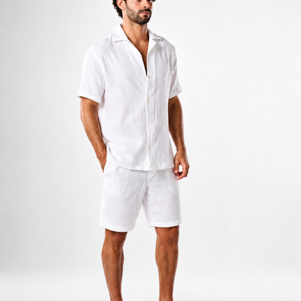 White Crinkle Short